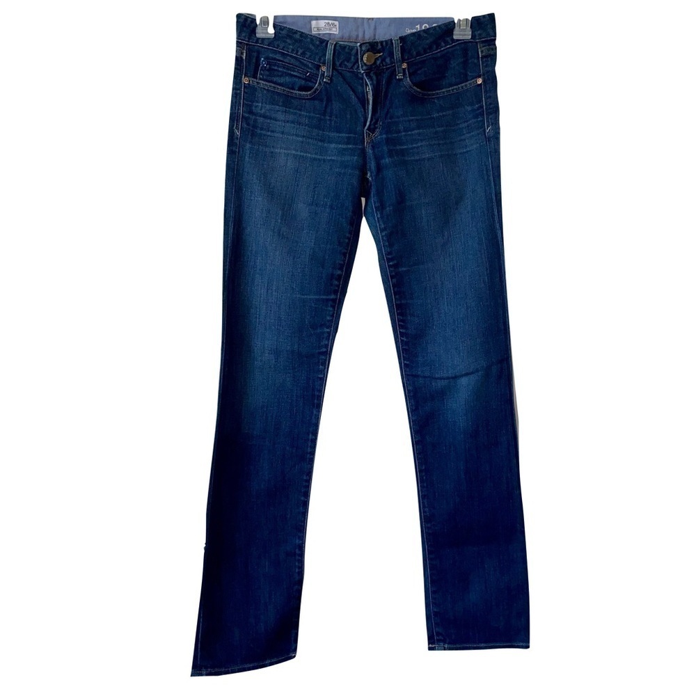 GAP 1969 Real Straight Dark Denim Midrise Flared Jeans Office Basic Size 28 / 6R - Picture 2 of 9